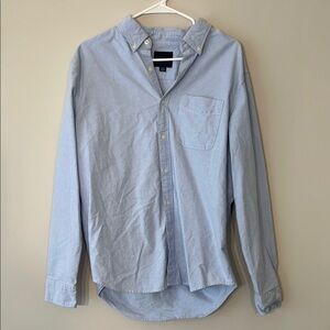 American Eagle Outfitters Blue Casual Button Down Shirt